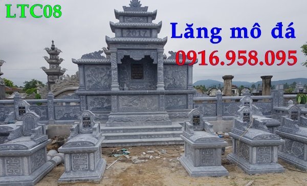 Lăng mộ đá đẹp, lăng thờ chung có mái