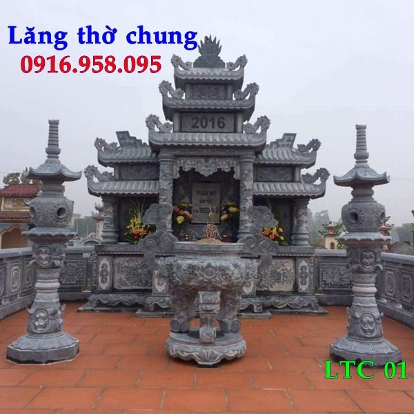 Mẫu lăng thờ chung bằng đá