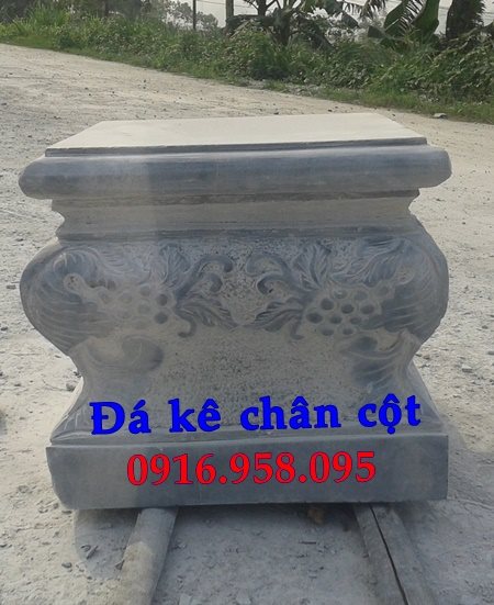 Chân cột đá vuông - đá kê cột gỗ đình chùa