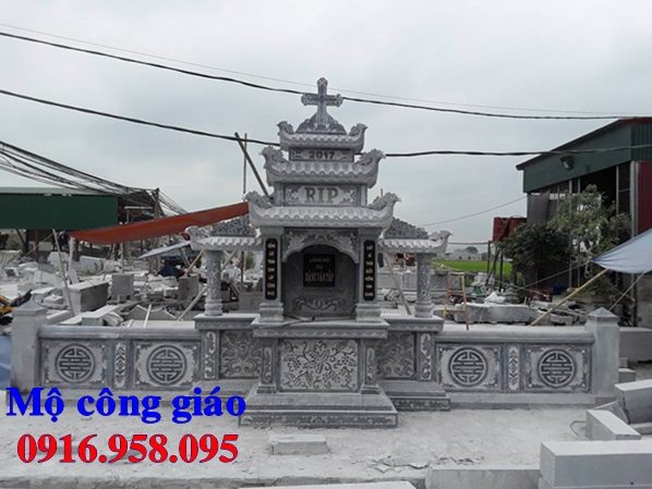 Mẫu mộ công giáo đẹp lắp ở Thái Bình