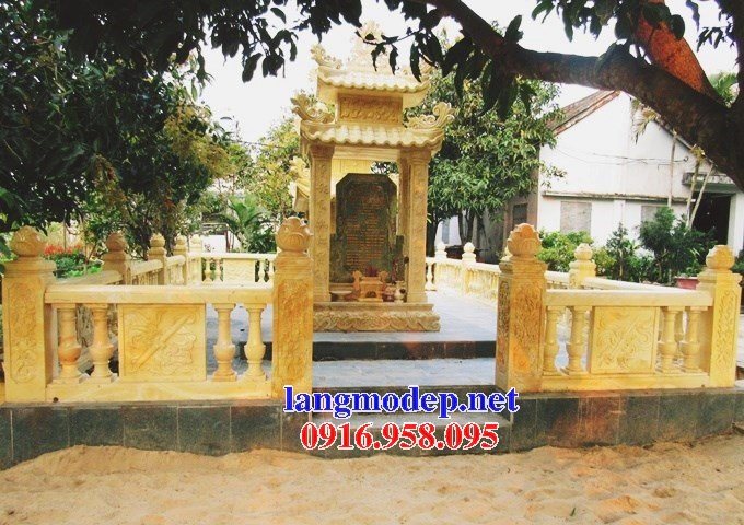 Lăng mộ gia tộc cất để tro cốt bằng đá đẹp 04