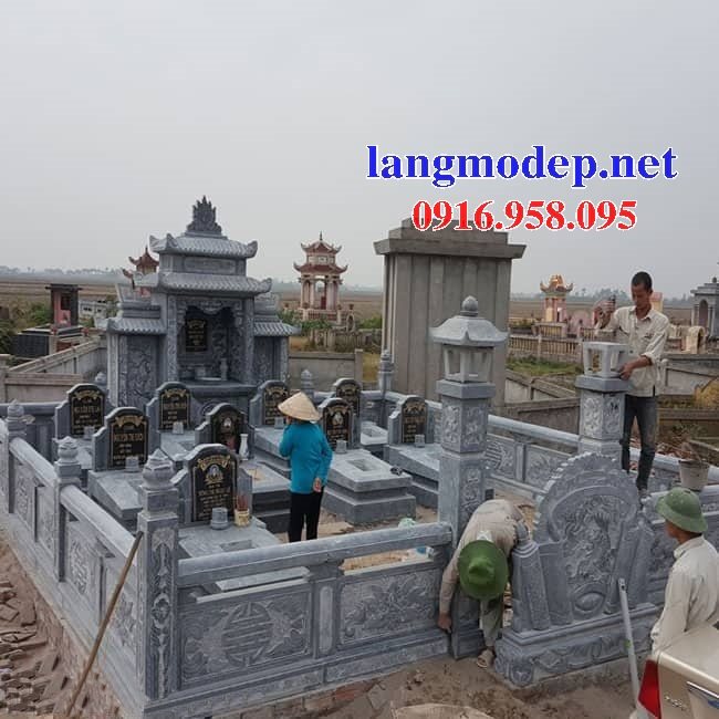 Lăng mộ gia tộc cất để tro cốt bằng đá đẹp 08