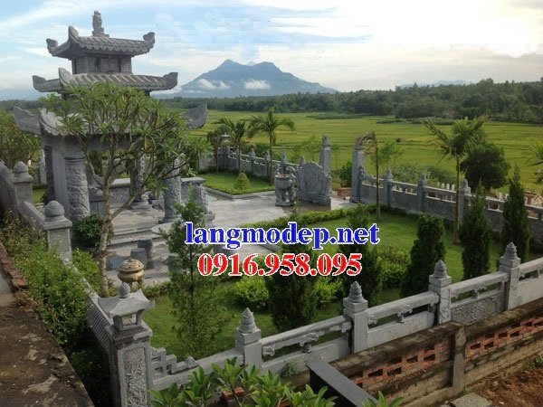 Lăng mộ gia tộc cất để tro cốt bằng đá đẹp 09