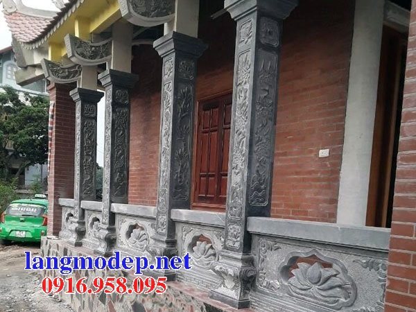 20 Mẫu cột chân cột nhà gỗ thà thờ từ đường đình đền chùa bằng đá đẹp bán tại cần thơ 17