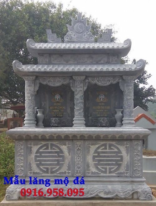 Bán báo gia mẫu mộ đôi gia đình hai mái bằng đá đẹp nhất hiện nay toàn quốc 06