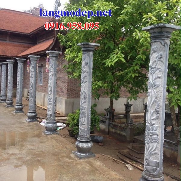 Các mẫu cột đá cột đồng trụ cuốn thư rồng chiếu rồng nhà thờ họ từ đường đẹp bán tại bắc giang