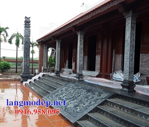 Các mẫu cột đá cột đồng trụ cuốn thư rồng chiếu rồng nhà thờ họ từ đường đẹp bán tại hưng yên