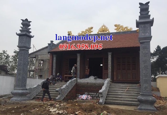 Các mẫu cột đá cột đồng trụ cuốn thư rồng chiếu rồng nhà thờ họ từ đường đẹp bán tại hải dương