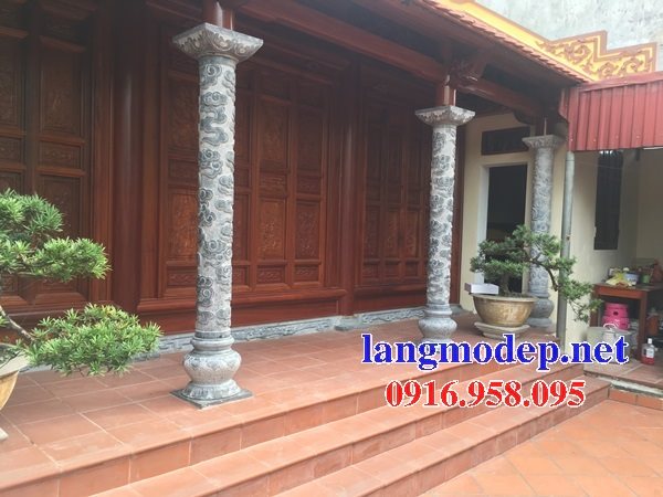 Các mẫu cột đá cột đồng trụ cuốn thư rồng chiếu rồng nhà thờ họ từ đường đẹp bán tại hải phòng