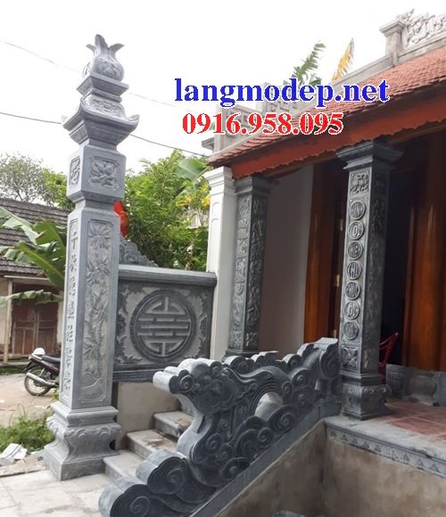 Các mẫu cột đá cột đồng trụ cuốn thư rồng chiếu rồng nhà thờ họ từ đường đẹp bán tại quảng ninh