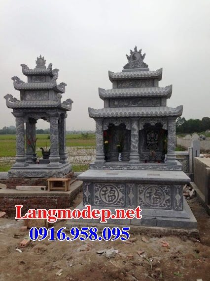 Mẫu mộ đôi bằng đá đẹp nhất hiện nay thiết kế hiện đại 02