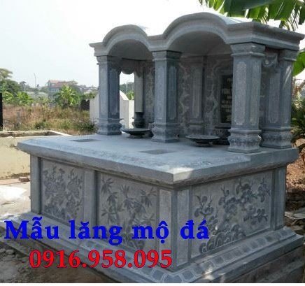 Những mẫu mộ đá đôi gia đình một mái đẹp nhất hiện nay thiết kế hiện đại 08