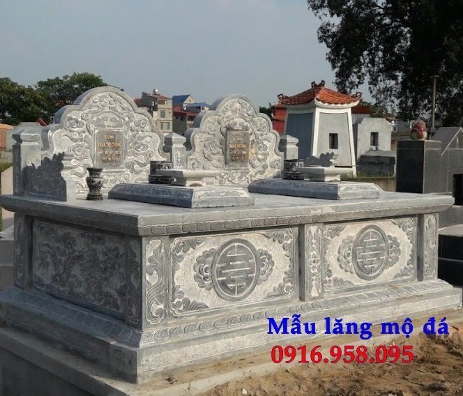 Những mẫu mộ đá đôi gia đình đẹp nhất hiện nay thiết kế hiện đại 09