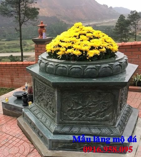 Các mẫu mộ lục lăng xây làm thiết kế bằng đá chạm khắc hoa văn đẹp bán tại Nam Định