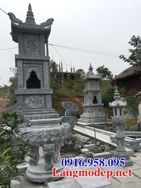 Các mẫu mộ tháp bằng đá đẹp chạm khắc hoa văn phật giáo bán tại Nam Định