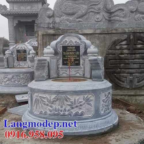 Các mẫu mộ tròn xây làm thiết kế bằng đá chạm khắc hoa văn đẹp bán tại Nam Định