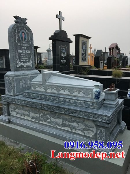 Các mẫu mộ đạo thiên chúa công giáo bằng đá tự nhiên nguyên khối đẹp bán tại Nam Định