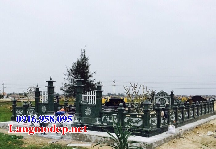 Các mẫu nghĩa trang lăng mộ gia đình dòng họ đẹp bằng đá xanh rêu bán tại Nam Định
