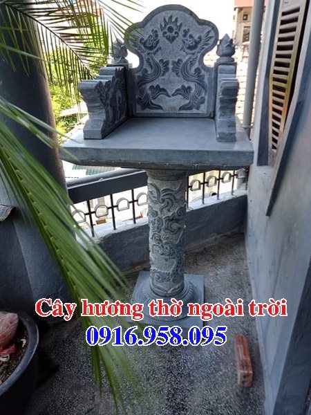 Mẫu cây hương miếu thờ thần linh ngoài trời đẹp bằng đá bán tại hà nội