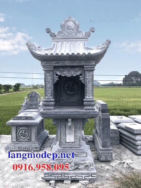 Mẫu miếu cây hương thờ thần linh ngoài trời đẹp bằng đá