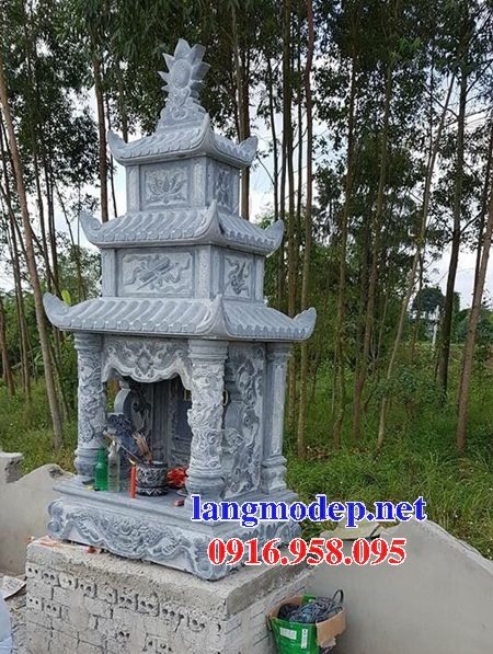 Mẫu miếu thờ thần linh nghĩa trang lăng mộ gia đình ngoài trời đẹp bằng đá