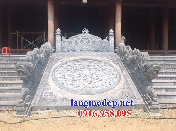 Mẫu rồng bậc thềm nhà thờ họ bằng đá ninh bình