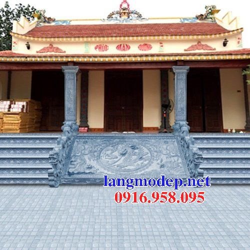 Mẫu rồng bậc thềm nhà thờ họ bằng đá tự nhiên nguyên khối