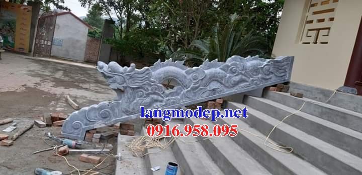 Mẫu rồng bậc thềm nhà thờ họ bằng đá