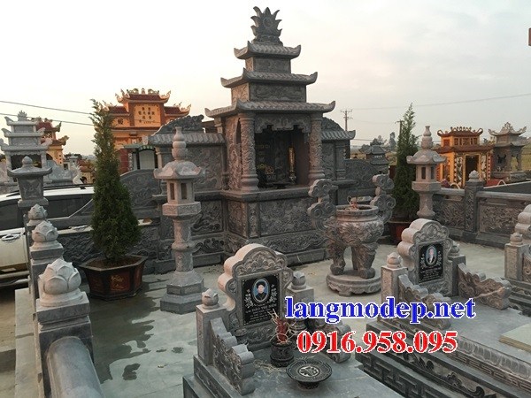63 Mẫu miếu thờ chung khu lăng mộ nghĩa trang gia đình dòng họ bằng đá đẹp bán tại Thừa Thiên Huê