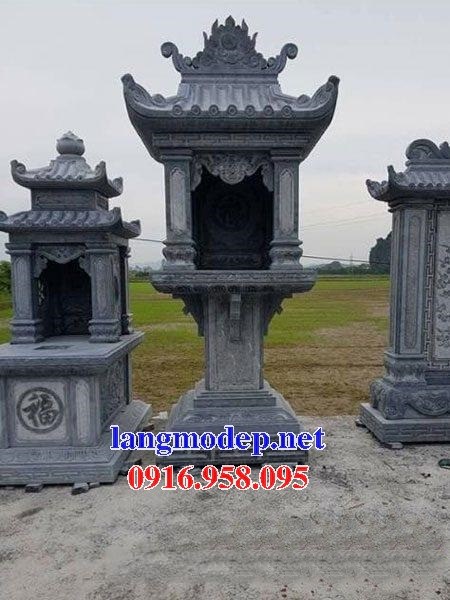 Hình ảnh miếu cây hương thờ thần linh thổ địa bằng đá đẹp có mái che