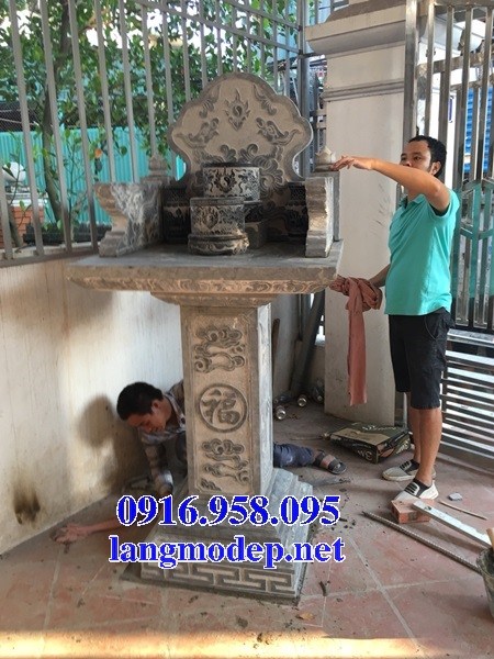 Hình ảnh miếu cây hương thờ thần linh thổ địa bằng đá đẹp