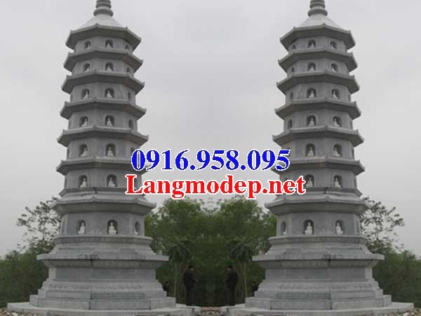 Thiết kế mộ tháp cất để tro hài cốt bằng đá tự nhiên nguyên khối đẹp