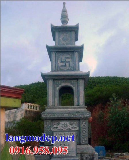 Thiết kế mộ tháp phật giáo bằng đá xanh đẹp