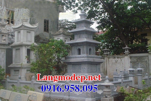 Thiết kế mộ tháp sư trụ trì bằng đá đẹp