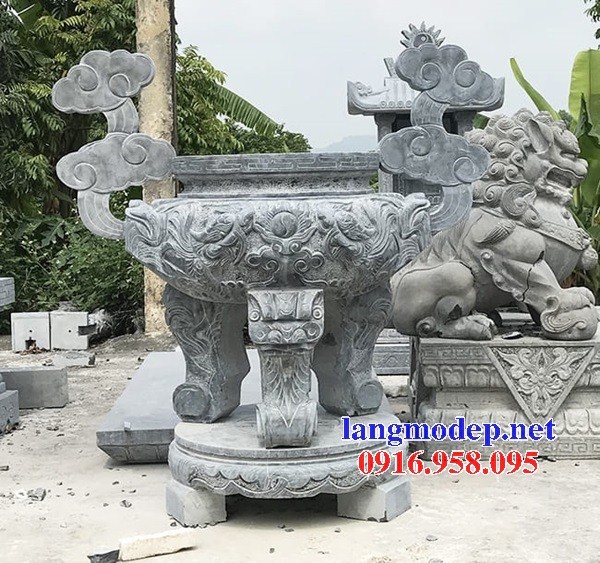 Thiết kế đỉnh lư hương đình chùa miếu bằng đá ninh bình đẹp