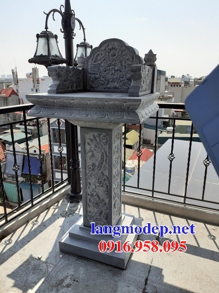 Xây miếu thờ sơn thần linh thổ địa bằng đá đẹp không mái