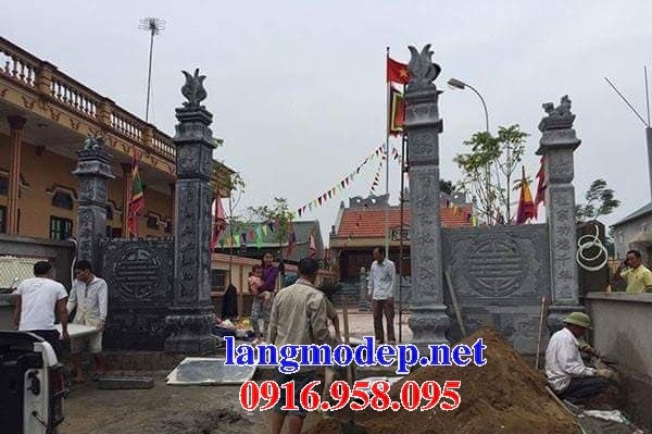 Địa chỉ bán cổng tứ trụ từ đường nhà thờ họ bằng đá thanh hóa đẹp