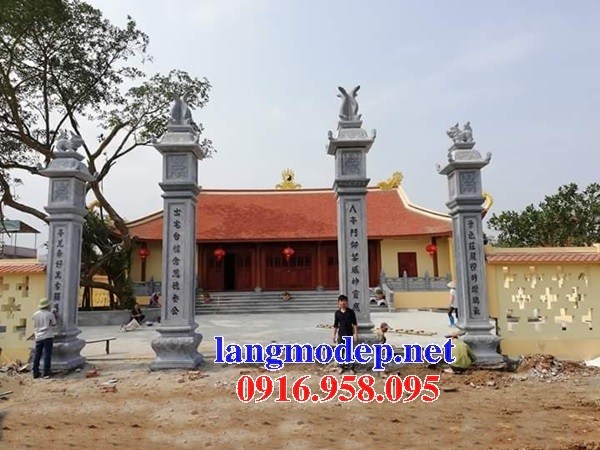 Địa chỉ bán cổng tứ trụ từ đường nhà thờ họ bằng đá đẹp chạm khắc tinh xảo