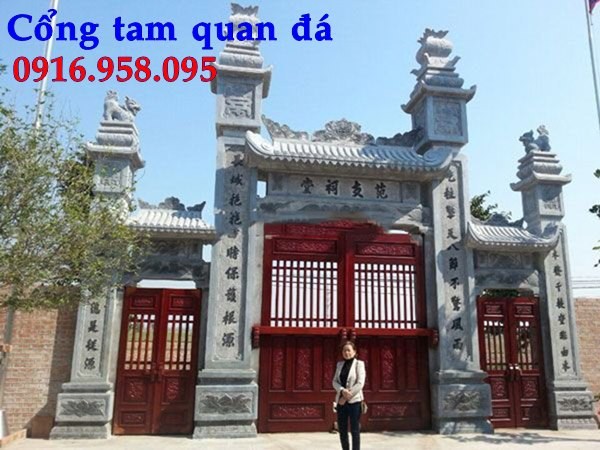 Địa chỉ bán cổng từ đường bằng đá ninh bình đẹp