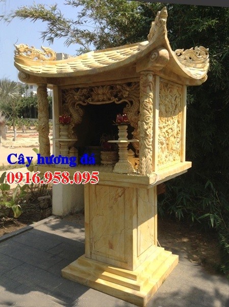 Địa chỉ bán miếu cây hương thờ thần linh thiên địa mẫu bằng đá vàng đẹp
