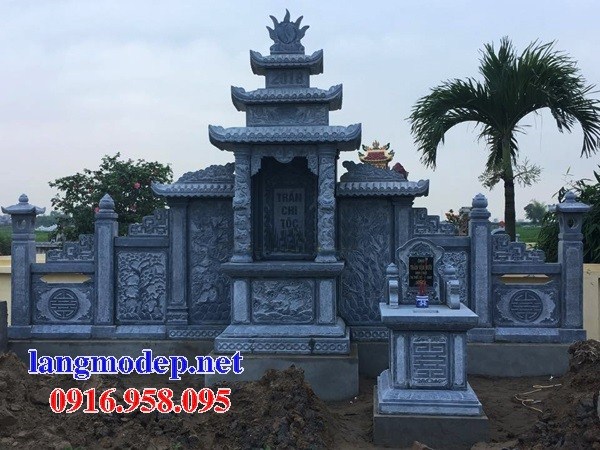 100 Mẫu miếu thờ chung khu lăng mộ gia đình dòng họ bằng đá chạm khắc hoa văn đẹp tại An Giang