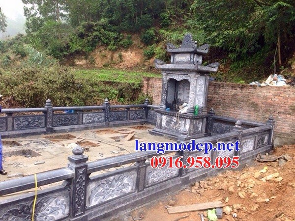 62 Mẫu củng kỳ đài thờ chung khu lăng mộ gia đình dòng họ bằng đá đẹp tại Hậu Giang
