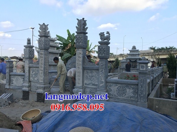 62 Mẫu khu lăng mộ nghĩa trang gia đình dòng họ bằng đá xanh Thanh Hóa đẹp tại Hậu Giang