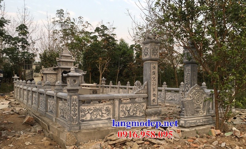 62 Mẫu khu lăng mộ nghĩa trang gia đình dòng họ bằng đá điêu khắc tinh xảo đẹp tại Hậu Giang