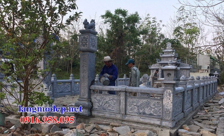 62 Mẫu khu lăng mộ nghĩa trang gia đình dòng họ bằng đá đẹp tại Hậu Giang