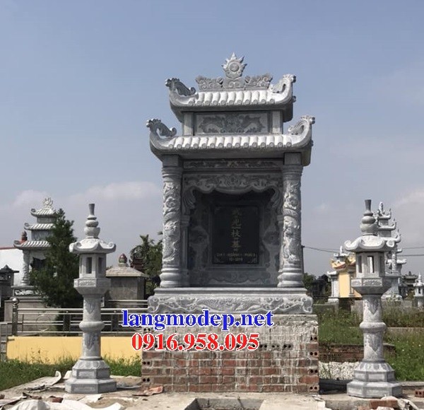 62 Mẫu miếu thờ chung khu lăng mộ gia đình dòng họ bằng đá đẹp tại Hậu Giang