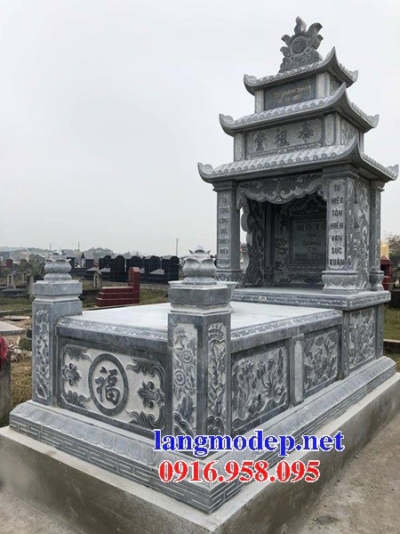 62 Mẫu mộ ba mái bằng đá thiết kế hiện đại đẹp tại Hậu Giang