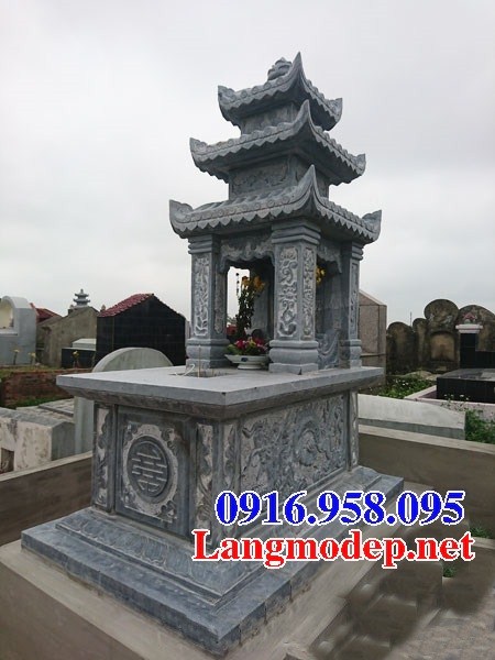 62 Mẫu mộ ba mái bằng đá xanh Thanh Hóa đẹp tại Hậu Giang