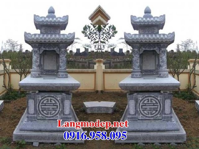 62 Mẫu mộ hai mái bằng đá thiết kế đơn giản đẹp tại Hậu Giang