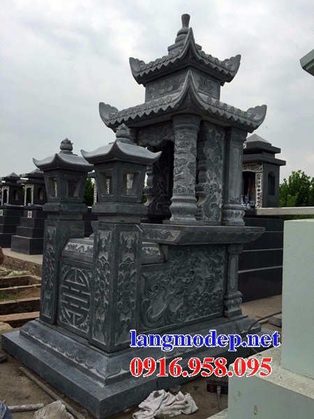 62 Mẫu mộ hai mái bằng đá tự nhiên nguyên khối đẹp bán tại Bạc Liêu